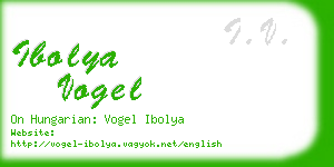 ibolya vogel business card